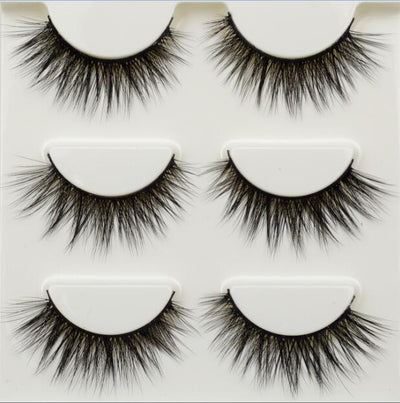 3 pairs /set 3D False Eyelashes Messy Cross Thick Natural Fake Eye Lashes Professional Makeup Tips Bigeye Long False Eye Lashes